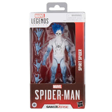 Marvel Legends Spirit Spider action figure in retail box with blister window