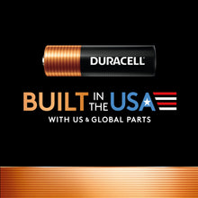 Duracell AA alkaline battery, copper top with black body