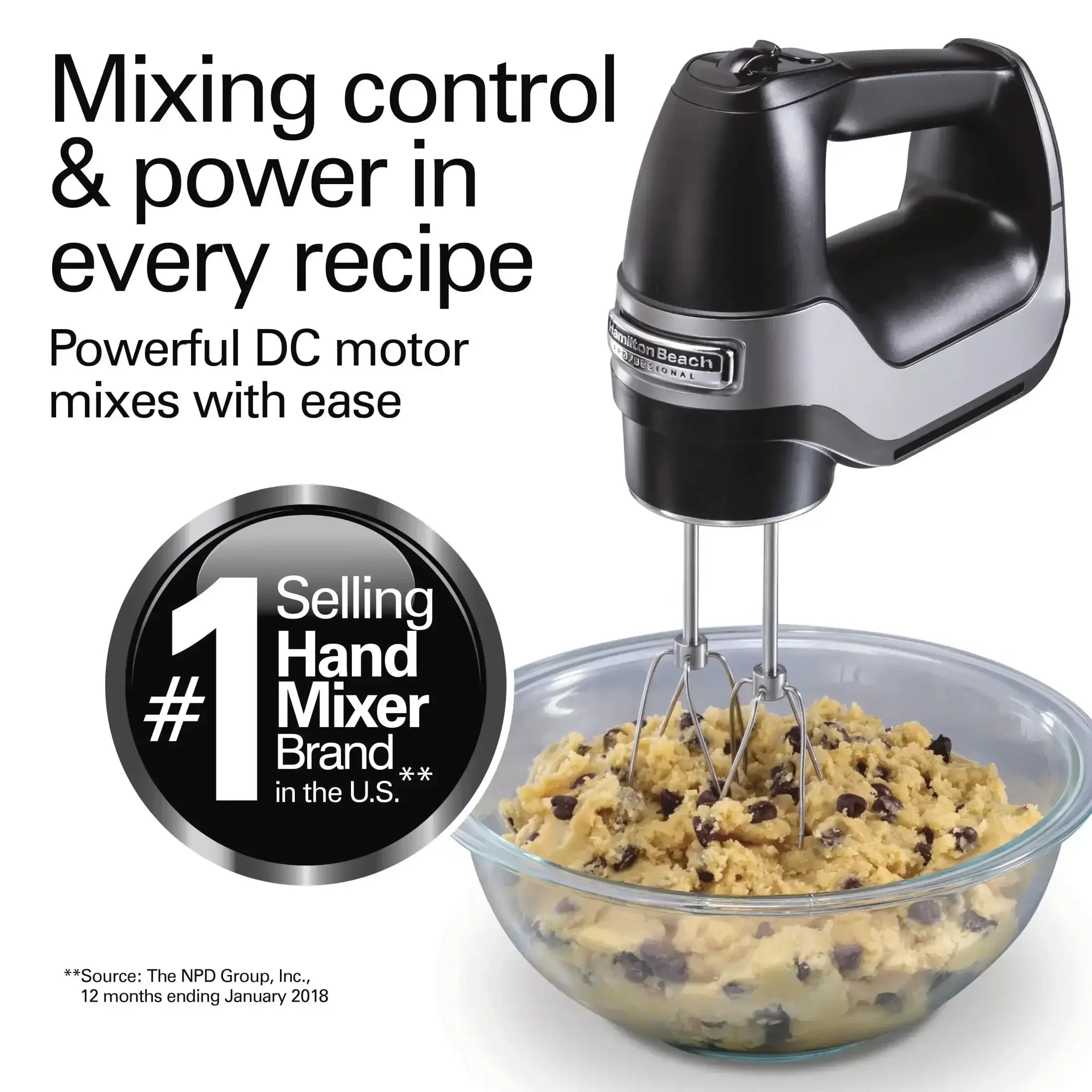 Hamilton Beach Professional 5-Speed Electric Hand Mixer with Slow Start & QuickBurst Technology, Mixer for Kitchen - USA MEGA SHOP