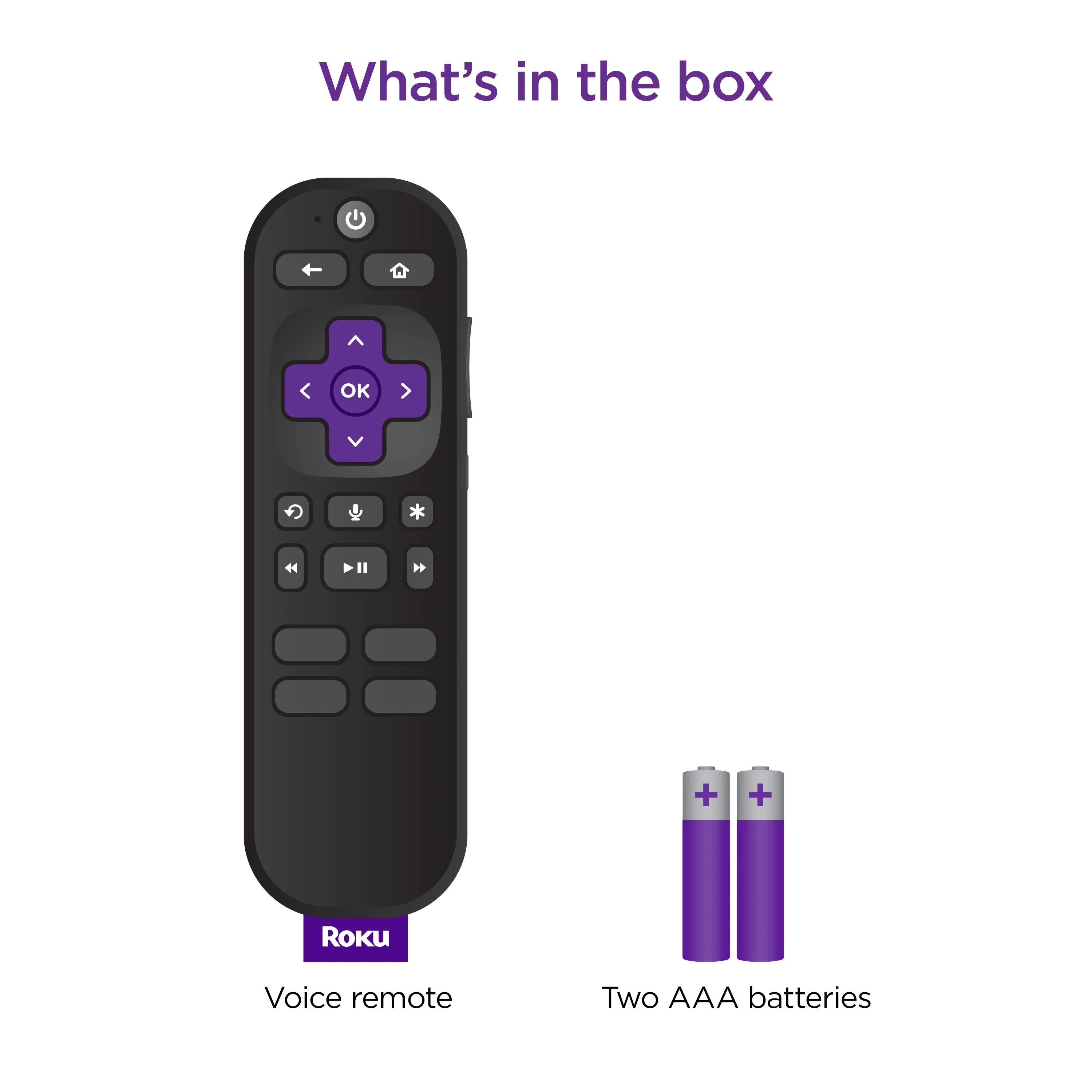 Roku Voice Remote (Official) for Roku Players, Roku Audio, and Roku TV™