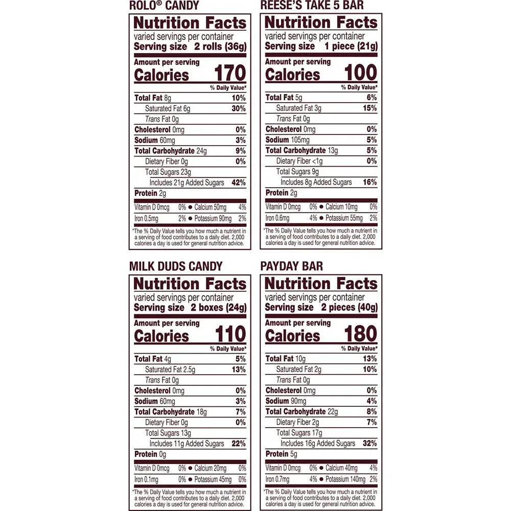Hershey Assorted Caramel Flavored Snack Size Candy, Party Pack 32.08 Oz