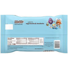 M&M's Fun Size chocolate candy bag back with nutrition facts