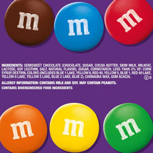 Assorted M&M's candy-coated chocolates in brown, blue, and red