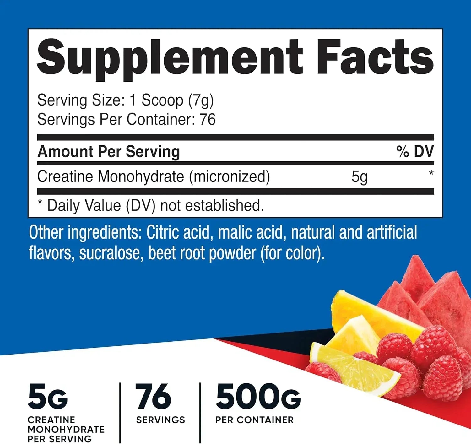 Nutricost, Performance, Creatine Monohydrate, Pineapple Mango, 1.1 lb (500 g)