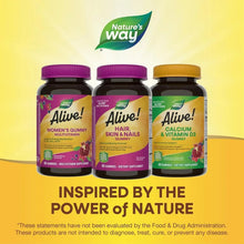 Set of three gummy supplement bottles with purple and gold caps