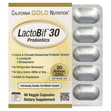LactoBif 30 probiotic blister pack with silver veggie capsules, 60 count