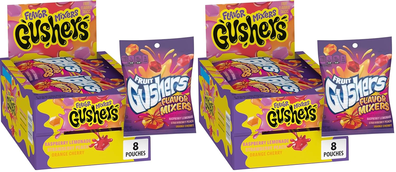 Gushers Flavor Mixers Fruit Flavored Snacks 8 Count