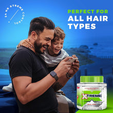 Hair gel jar with green cap and Xtreme Pro-Expert Real+24h label