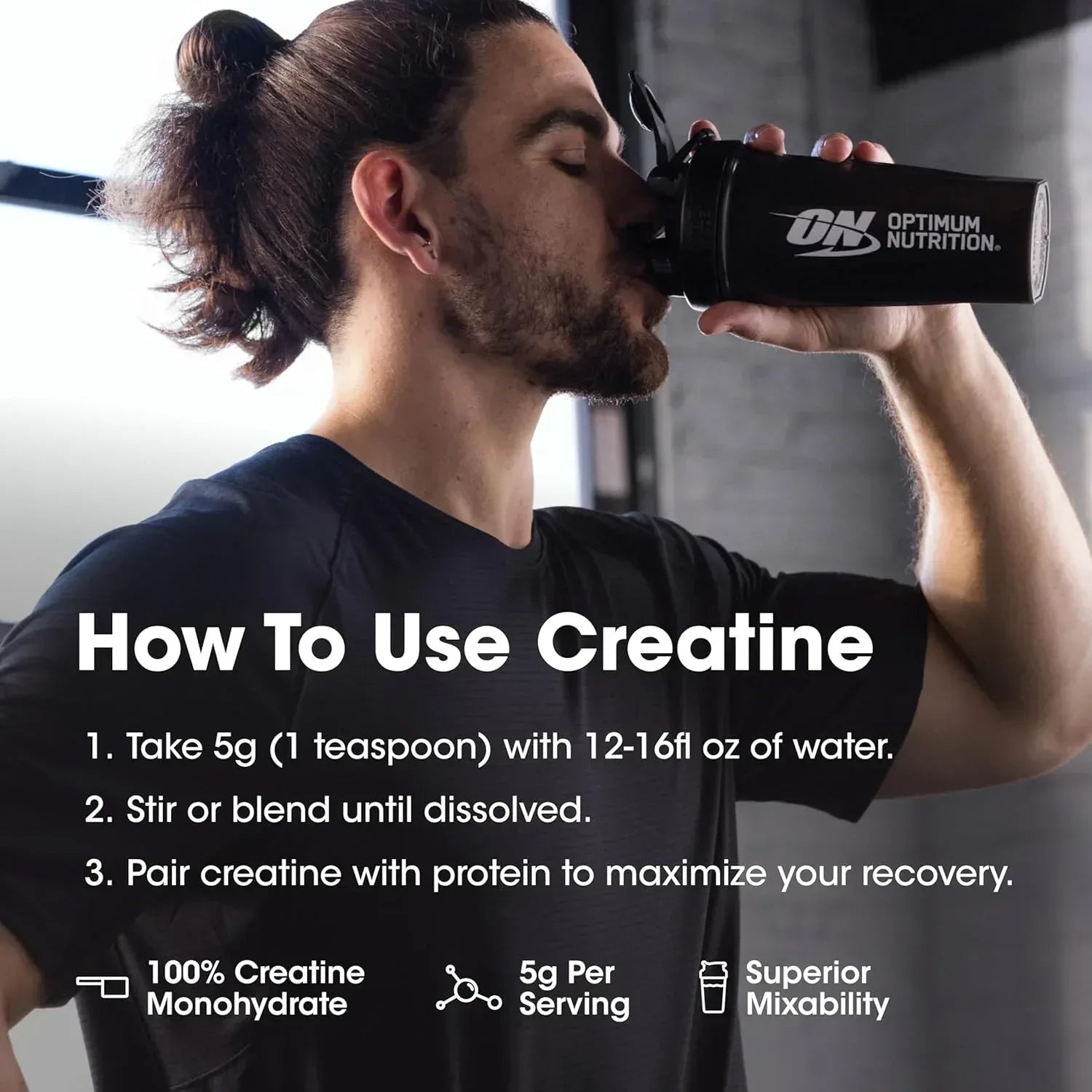 Optimum Nutrition, Micronized Creatine Powder, Unflavored, 1.32 lb (600 g)