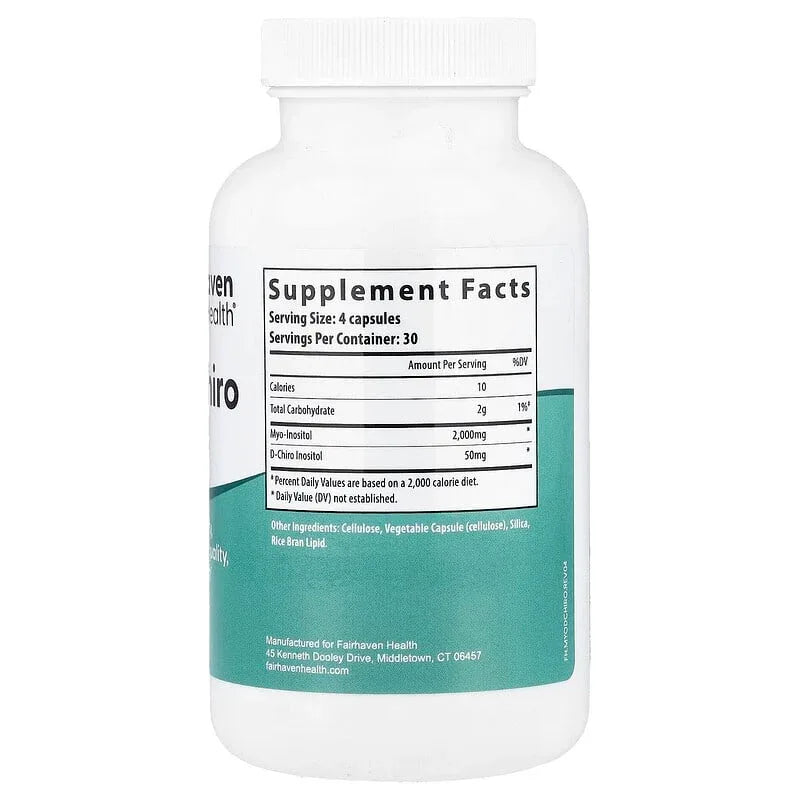 Fairhaven Health, Myo + D-Chiro Inositol, Capsules