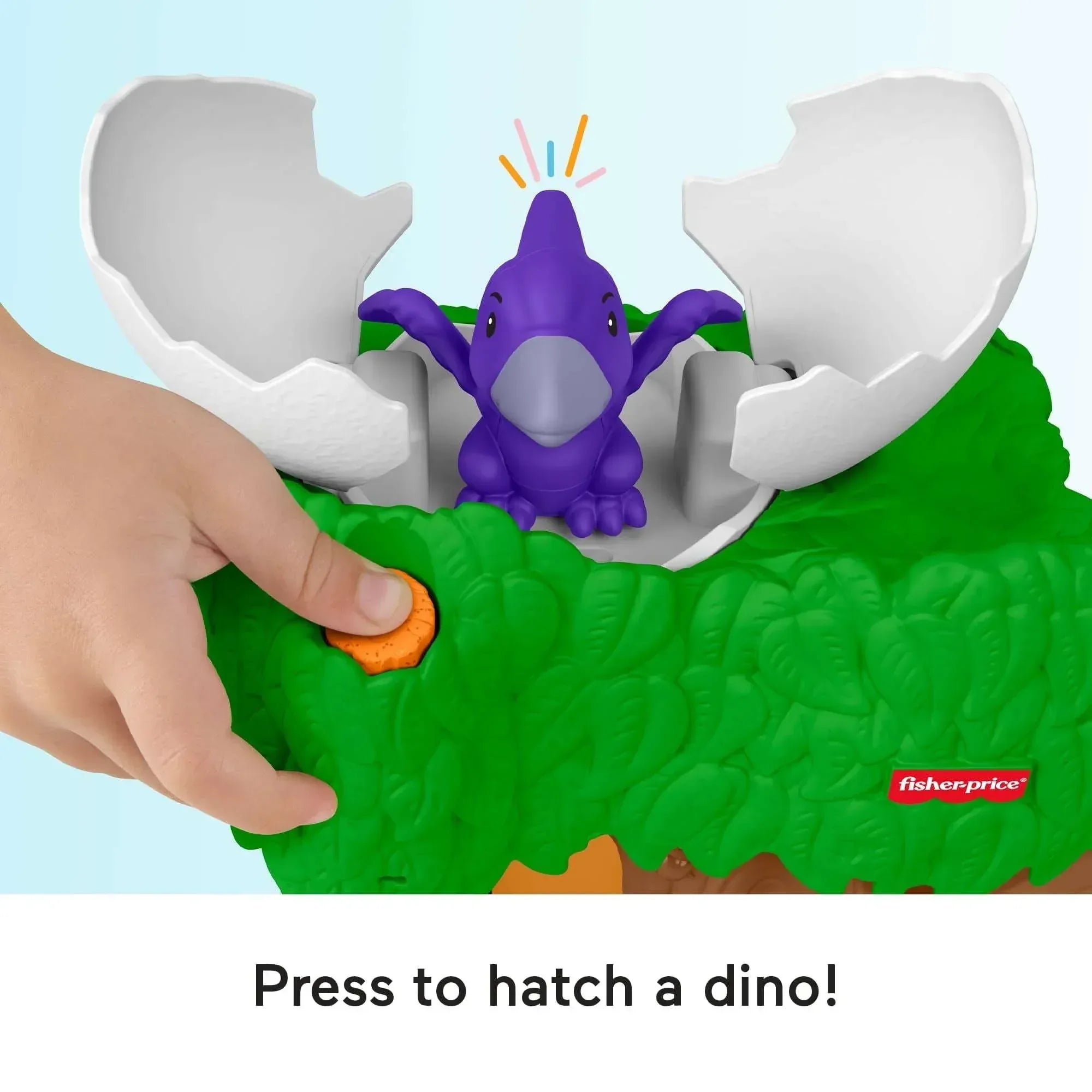 Fisher-Price Little People Dinosaur Hatch & Slide Playset Toddler Toy with 2 Figures - USA MEGA SHOP