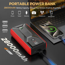 Portable power bank booster with Type-C cable connected to a smartphone