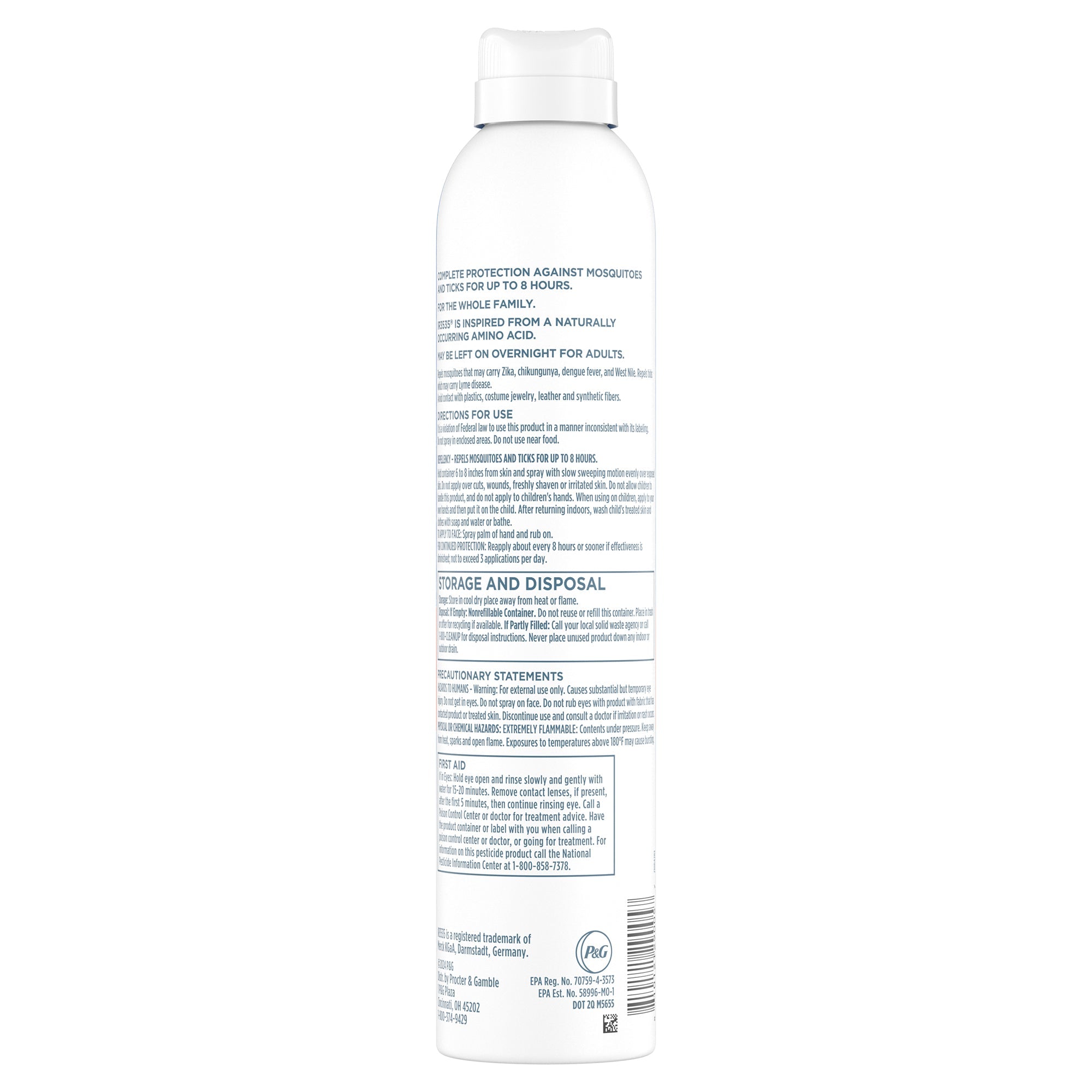 Zevo On Body Mosquito + Tick Repellent - Bug Spray - 6oz Aerosol Spray