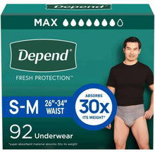 Men's incontinence underwear box for S-M, light gray briefs and 30x absorption badge