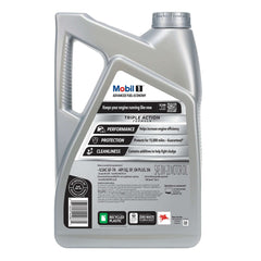 Mobil 1 Advanced Fuel Economy Full Synthetic Motor Oil 0W-20, 5 Quart
