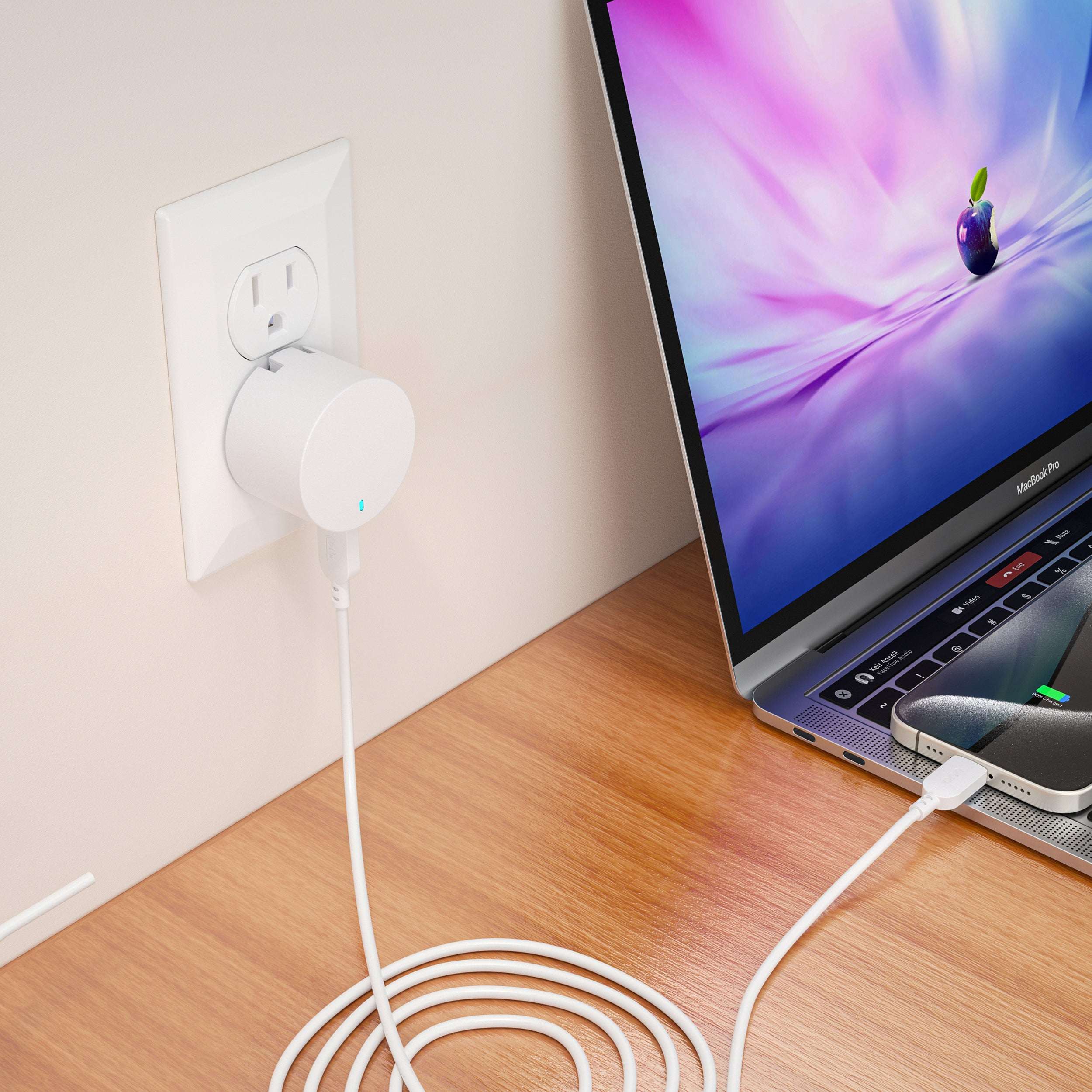 onn 20W Single USB-C Port Wall Charger, Fast Charging, USB-IF Certified, Foldable Plug, White - Compatible with iPhone 17/16/15 Series, Samsung Galaxy, Note, Pixel Devices iPad Pro, & More