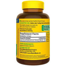 Vitamin D3 supplement graphic listing quality claims, including gluten free