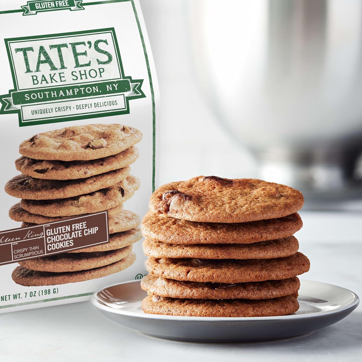 Tate's Bake Shop Gluten Free Cookies Variety Pack – Lemon, Ginger Zinger & Chocolate Chip (3 x 7 oz Bags)