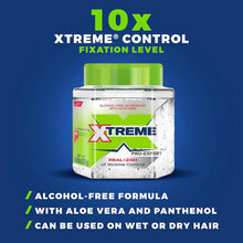 Hair gel jar with green lid, Xtreme Pro-Expert Real+24h Extreme Control label