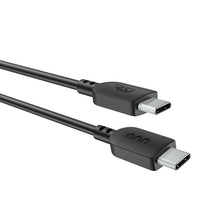 USB-C to USB-C cable close-up showing two silver USB-C plugs
