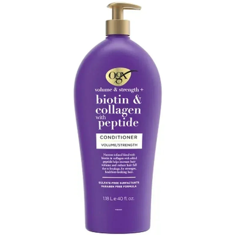 OGX Volume & Strength + Biotin & Collagen with Peptide Conditioner (40 Fl. Oz.)