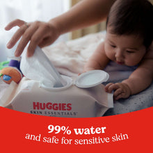 Baby wipes pack with 99% water and safe for sensitive skin text