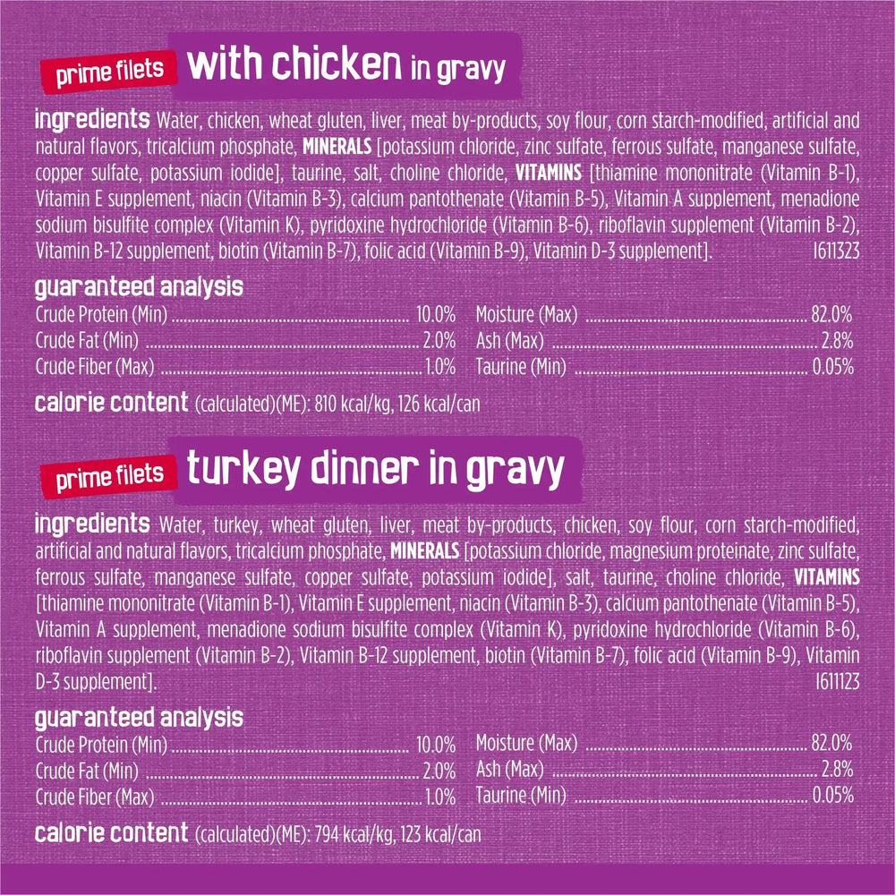 Purina Friskies Gravy, Poultry, Meaty Bits and Filets, Wet Cat Food, 5.5 oz Cans, 32 Pack - USA MEGA SHOP