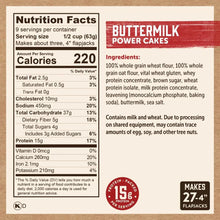 Buttermilk power cakes mix nutrition facts and ingredients panel