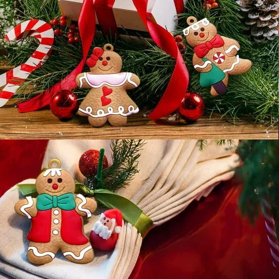 HAMCSTNF Gingerbread Man Ornaments for Christmas Tree, 12pcs, 3" - USA MEGA SHOP