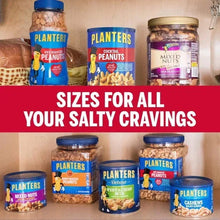 Multiple PLANTERS snack cans with cocktail peanuts and mixed nuts, sizes for all cravings