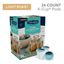 Light roast 24 count K-Cup pods box for Classic Cinnamon Roll with pod cups