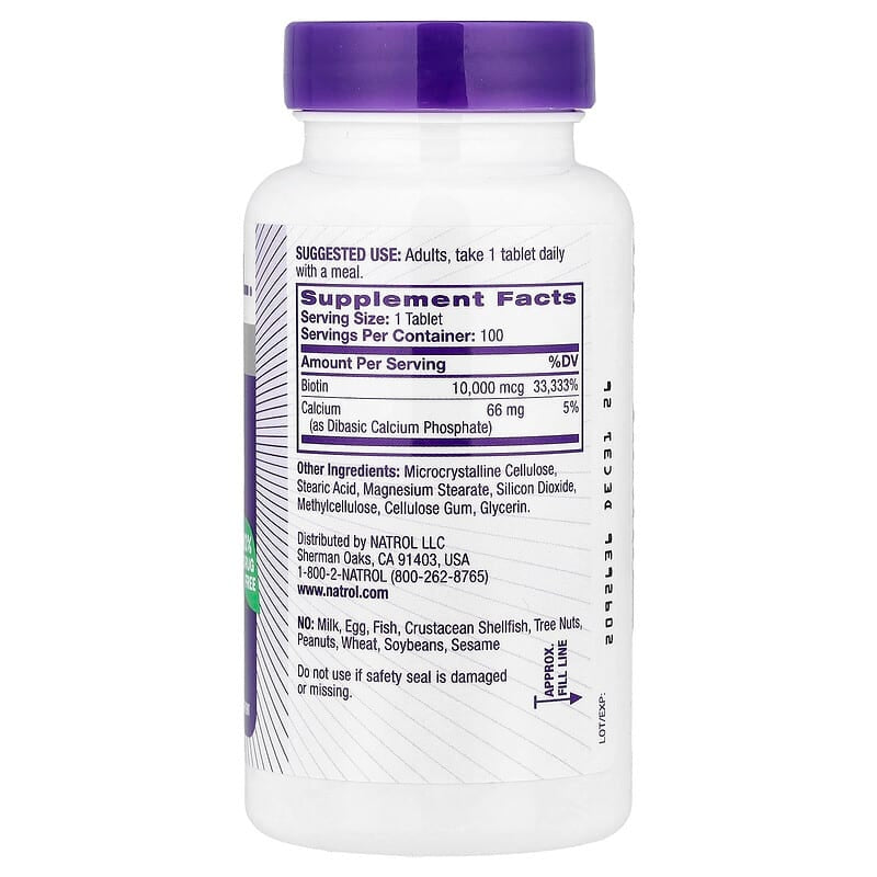 Natrol, Biotin, Tablets