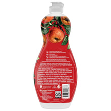 Palmolive dish soap bottle back label with instructions and apple orchard design