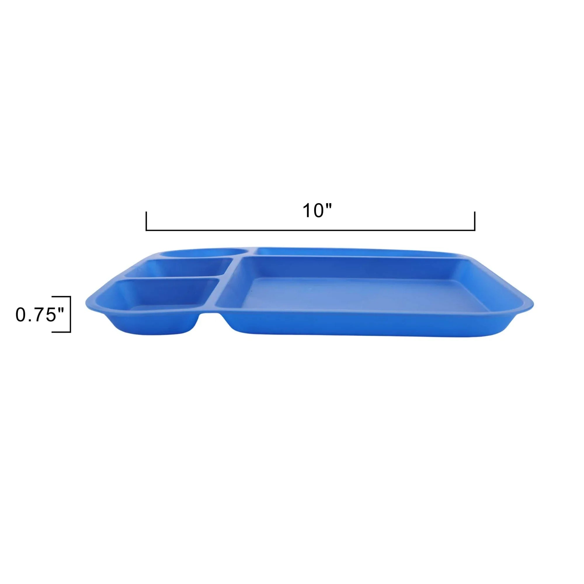 Your Zone 24-Piece Plastic Kids Dinnerware Set with 4 Trays, Bowls, Plates, Cups, Forks, Spoons in Orange, Blue, Aqua, Green
