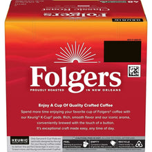 Folgers Classic Roast Keurig K-Cup pod box back with brewing info