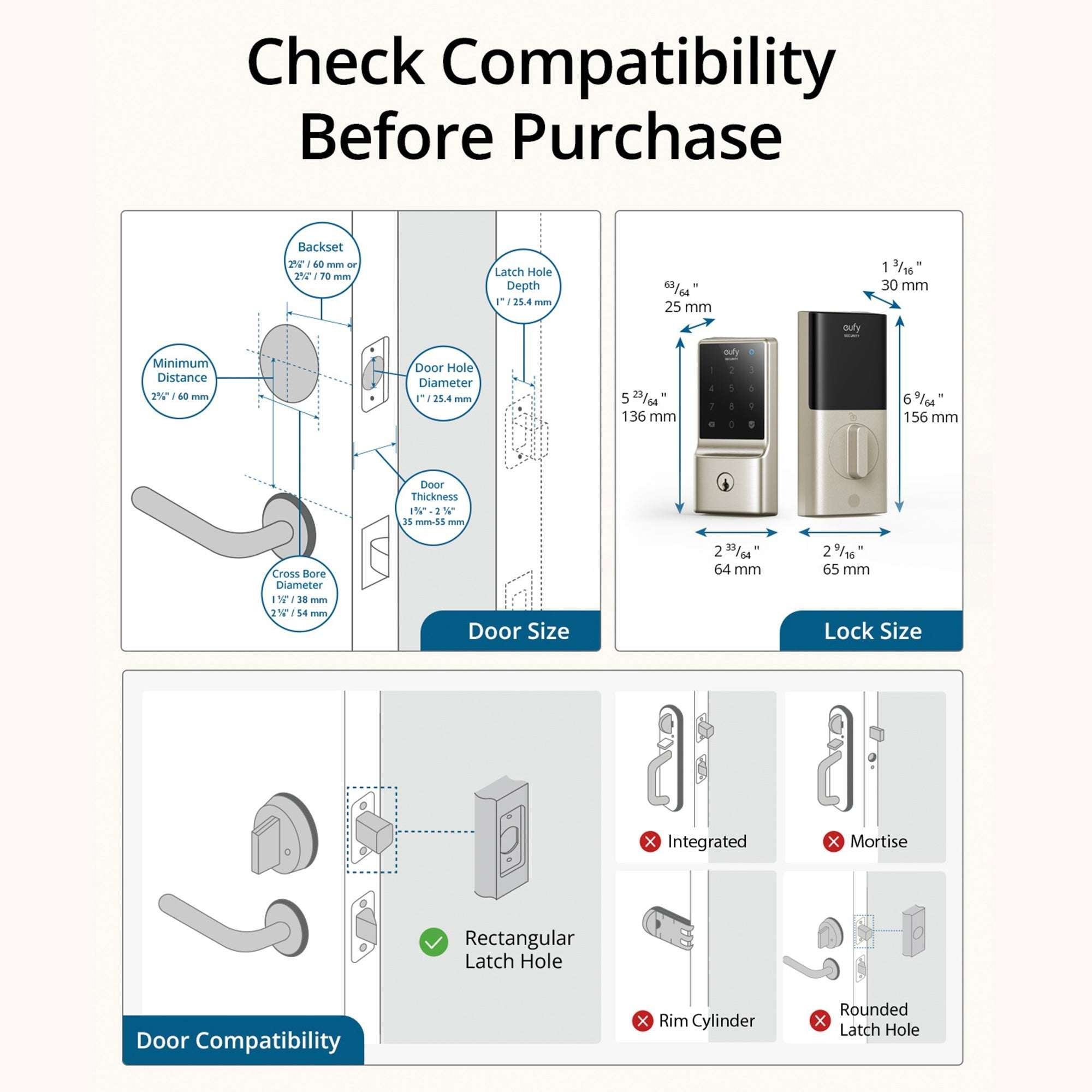 eufy Smart Lock C210 5-in-1 Keyless Entry Door Lock, Built-in Wi-Fi, No Bridge Required