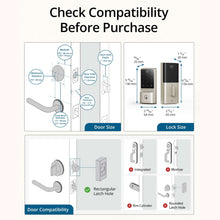 Door and lock compatibility chart with measurements for smart lock installation