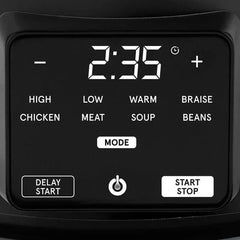 Gourmia Programmable Slow Cooker 4.5 Qt with Digital Controls and Auto Keep Warm, Black - USA MEGA SHOP