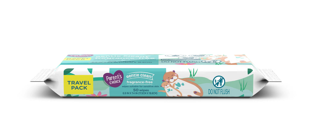 Parent's Choice Fragrance Free Baby Wipes, Travel-Pack, 50 Count - USA MEGA SHOP