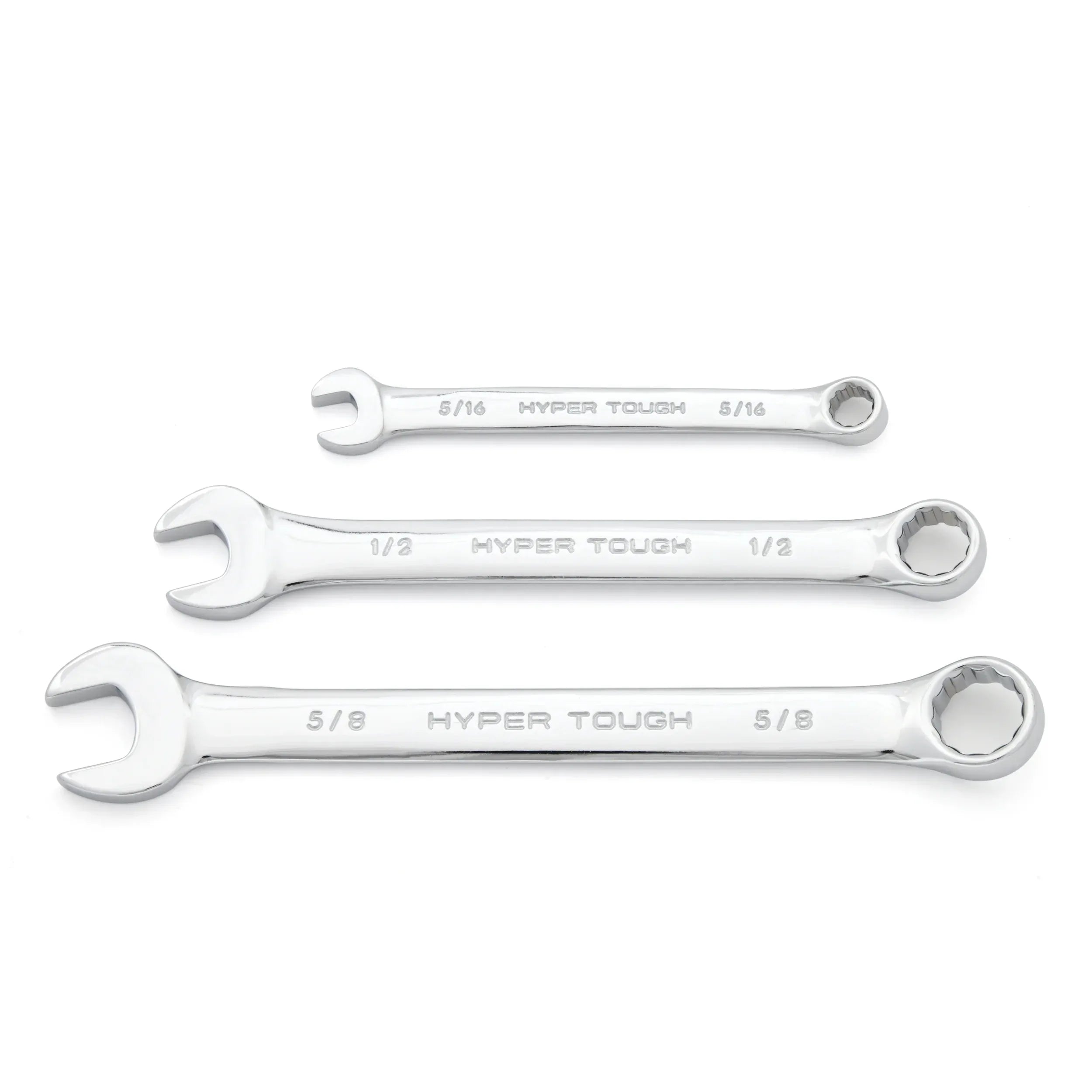Hyper Tough 6-Piece SAE Combination Wrench Tool Set, Hand Tools