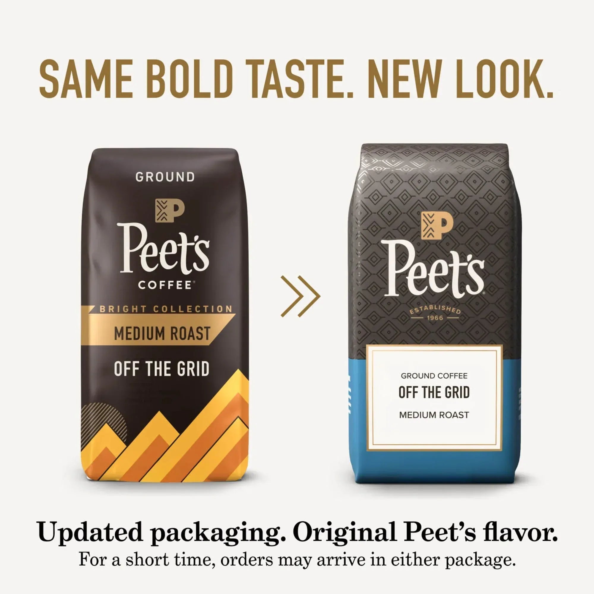 Peet's Coffee Off the Grid Premium Medium Roast Ground Coffee, Arabica, 10.5 oz