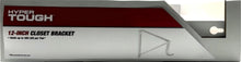 12-inch closet rod bracket product box with white bracket pictured