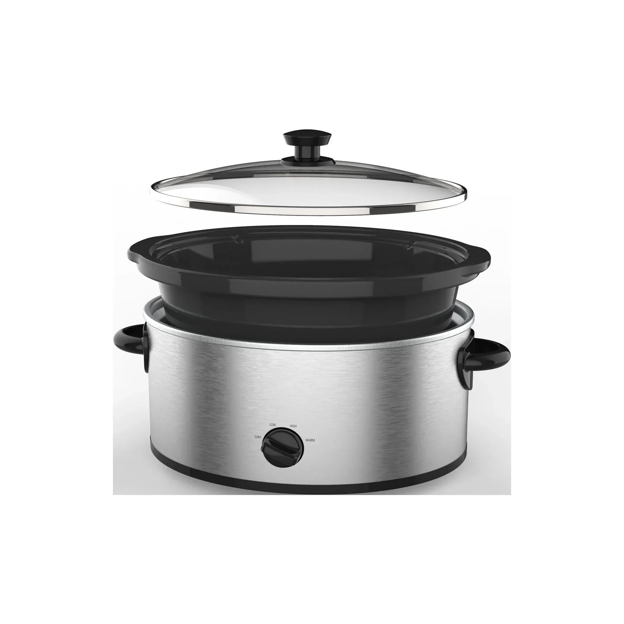 Mainstays 6 Qt Manual Slow Cooker, Stainless Steel - USA MEGA SHOP