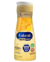 Enfamil Neuropro ready-to-use infant formula bottle, front label with DHA and HMO