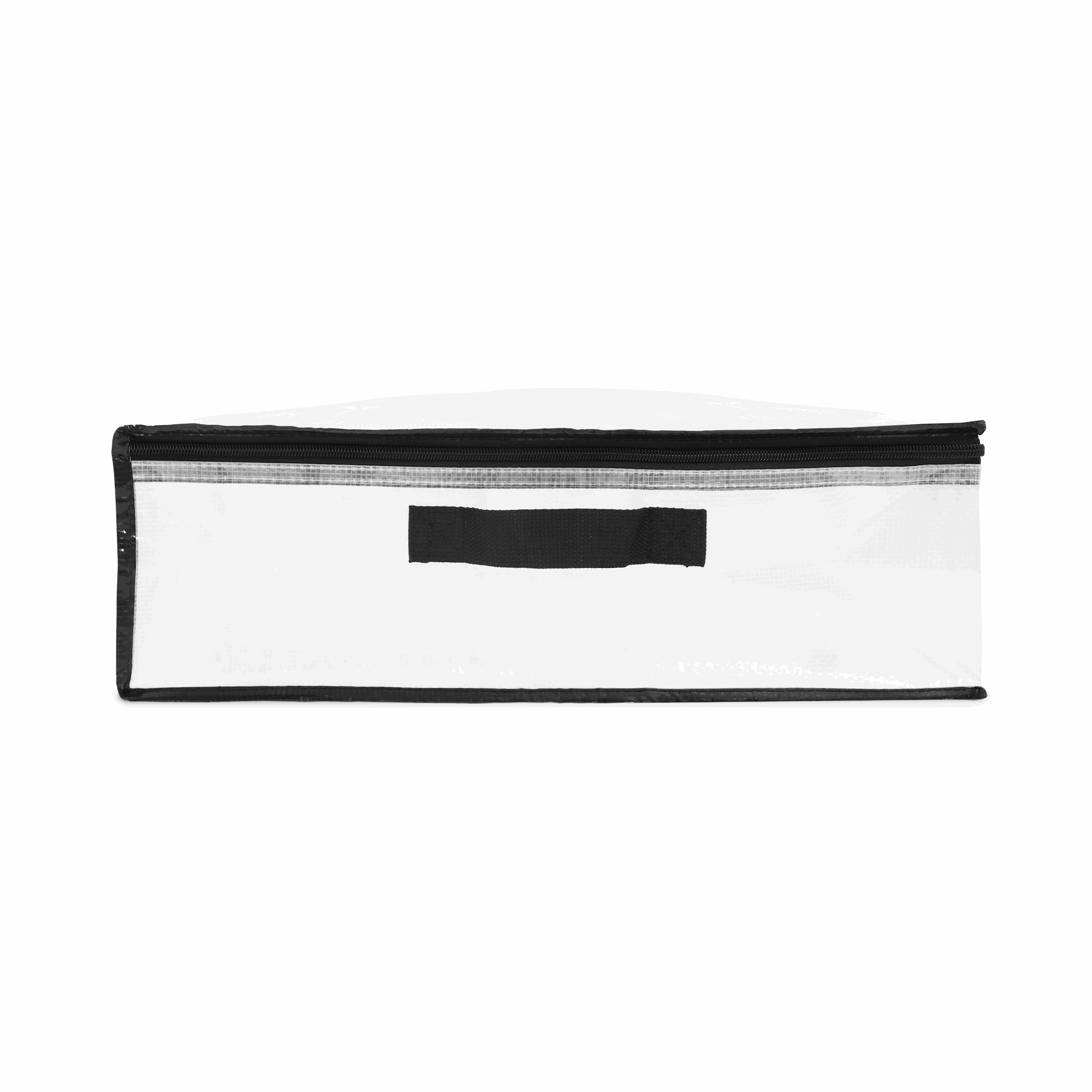 Mainstays Heavy Duty Clear Under-Bed Storage Bag with Handles, Zipper Closure, 42" x 18" x 6"