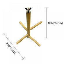 Wooden parrot ladder perch stand with 4-way base and screw-mount top