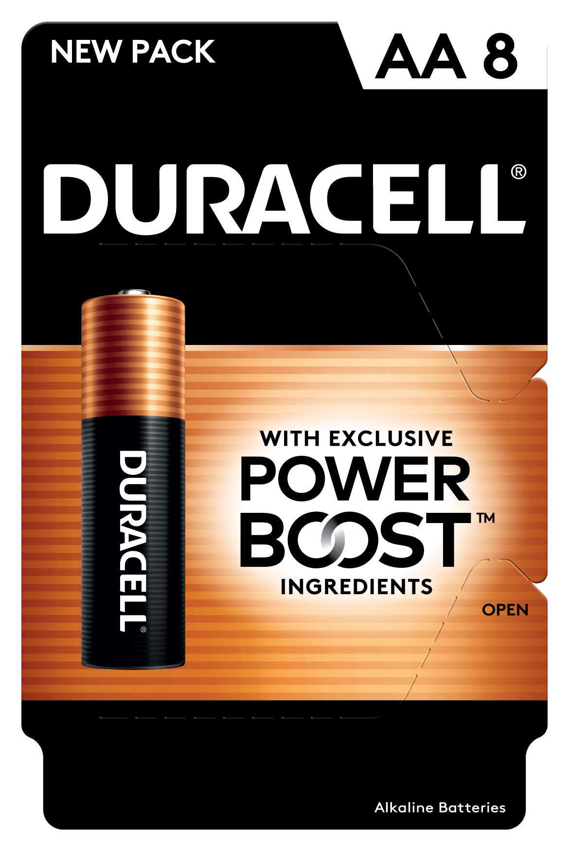 Duracell Coppertop AA Alkaline Batteries 8/PK