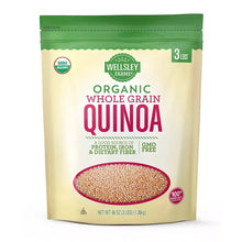 Organic whole grain quinoa pouch, 3 lbs, with quinoa grain illustration