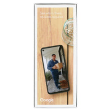 Google Nest video doorbell battery retail box with doorbell pictured