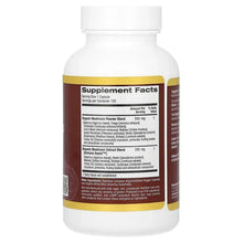 MushRex Plus supplement bottle back label with Supplement Facts panel